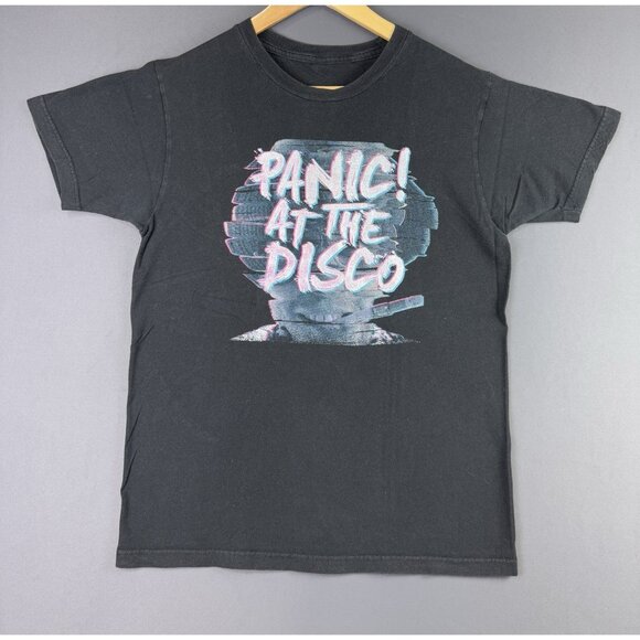 Vintage Y2K Panic At The Disco Band Tee Concert Album Promo Black Shirt Rare Tee - Picture 1 of 5